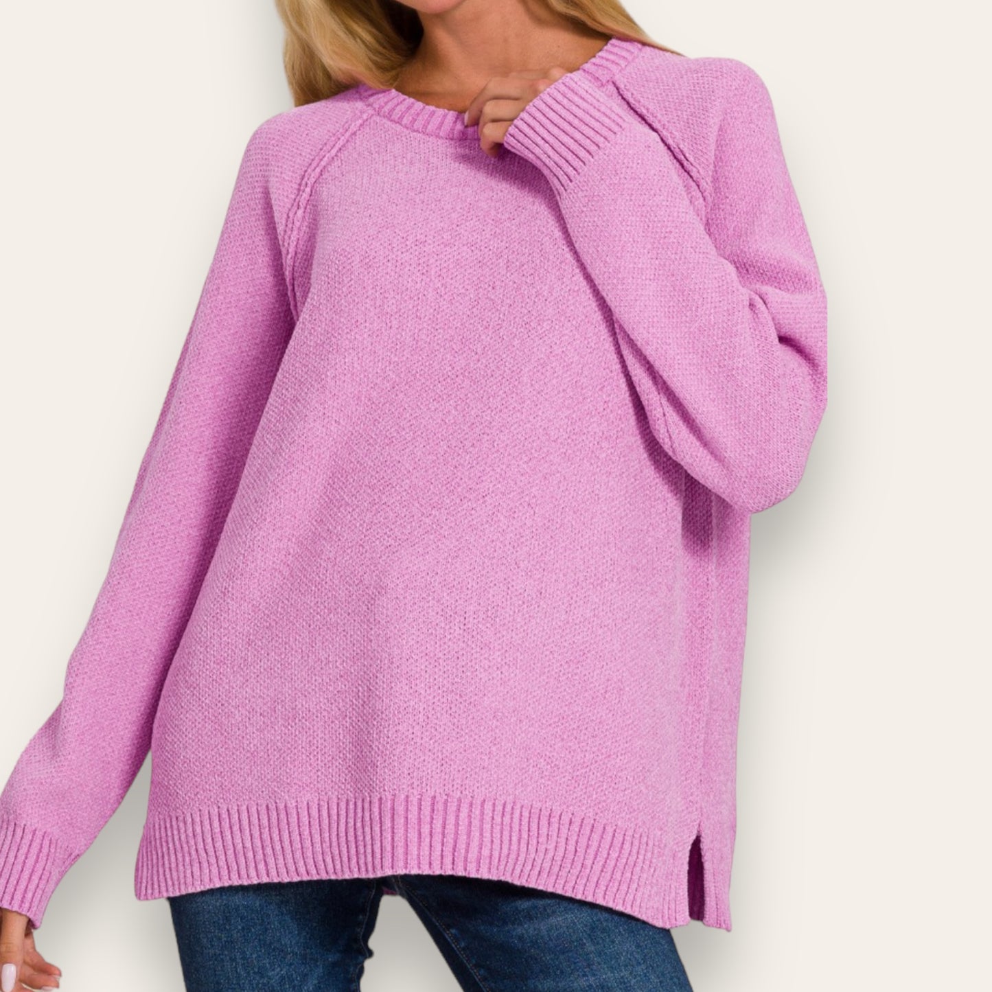 The Darcy Sweater In Pink