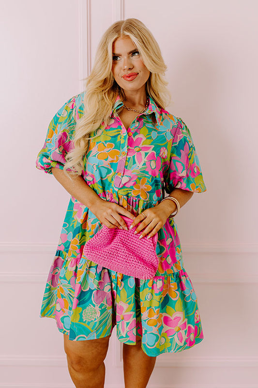 The Multicolor Floral Print Dress