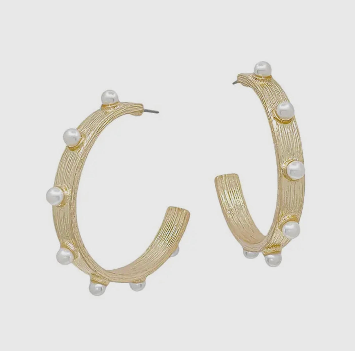 The Gold And Pearl Studded Hoop