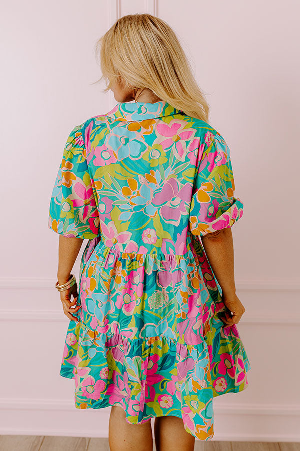 The Multicolor Floral Print Dress