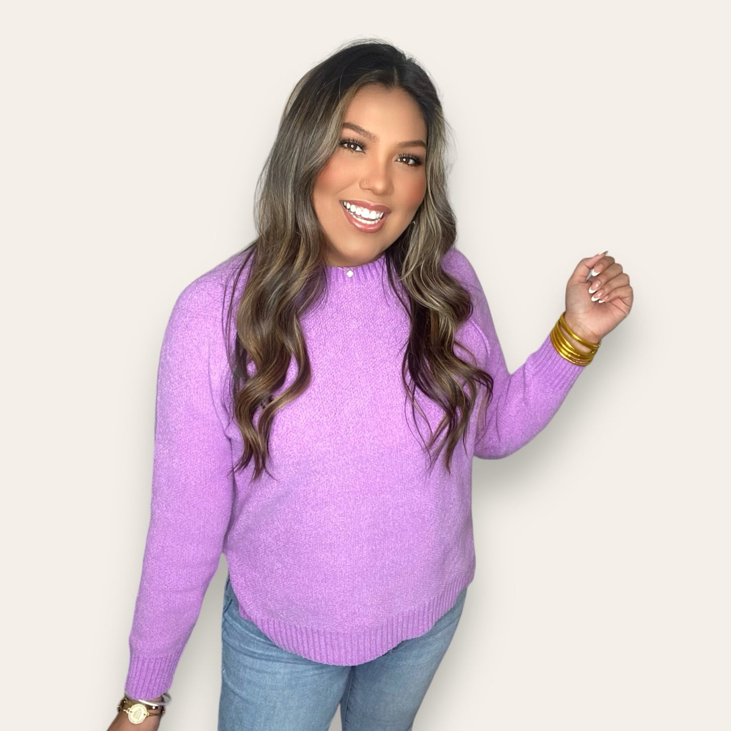 The Darcy Sweater in Lavender