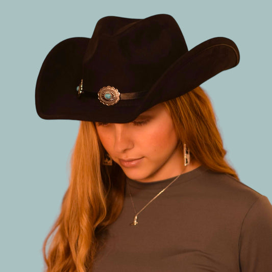 The Turquoise Disc Band Western Hat