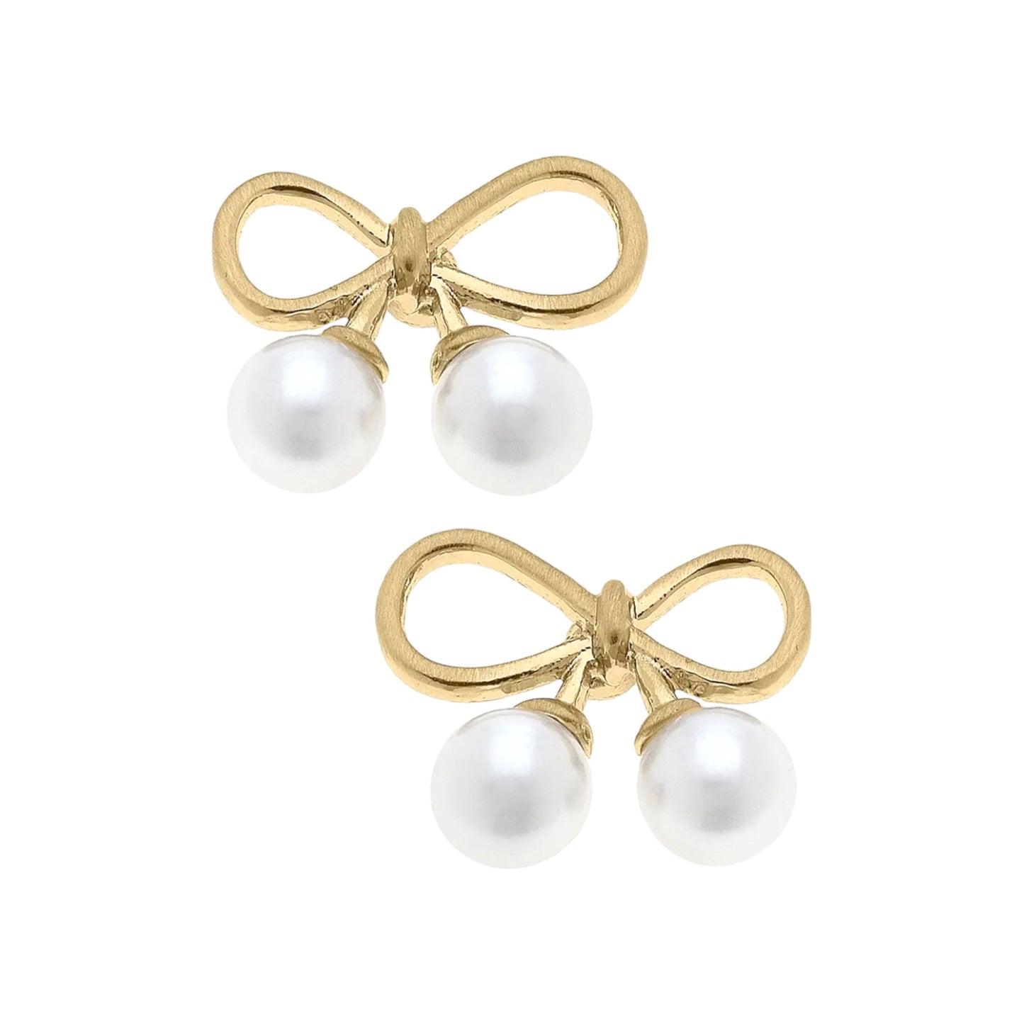 The Tinsley Tiny Bow & Pearl Stud Earring