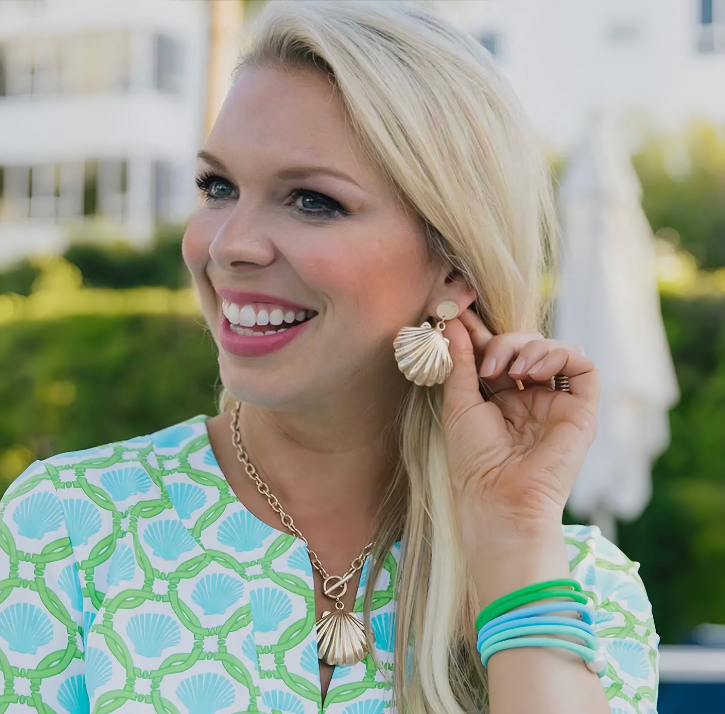 The Scallop Shell Statement Earring