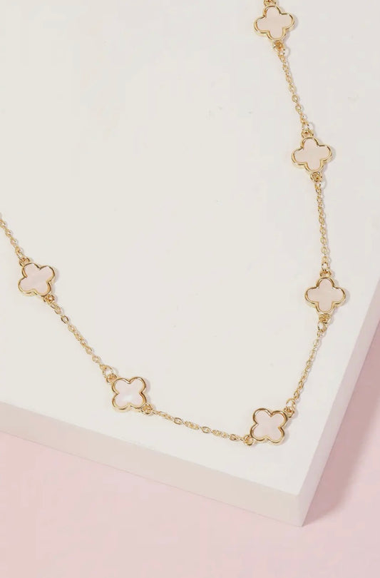 The Mother Of Pearl Clover Necklace