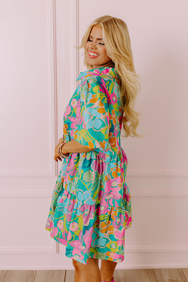 The Multicolor Floral Print Dress