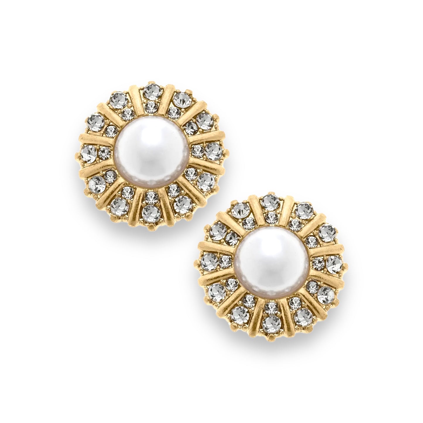 The Saoirse Pearl & Rhinestone Stud Earring