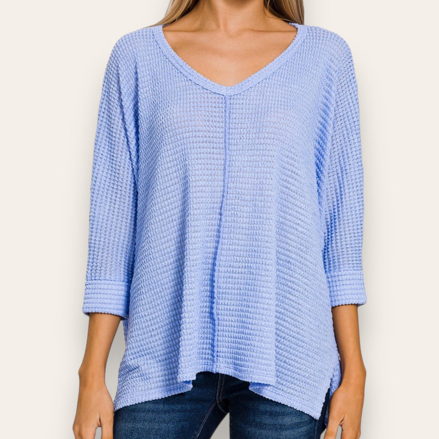 The Emery Top in Spring Blue