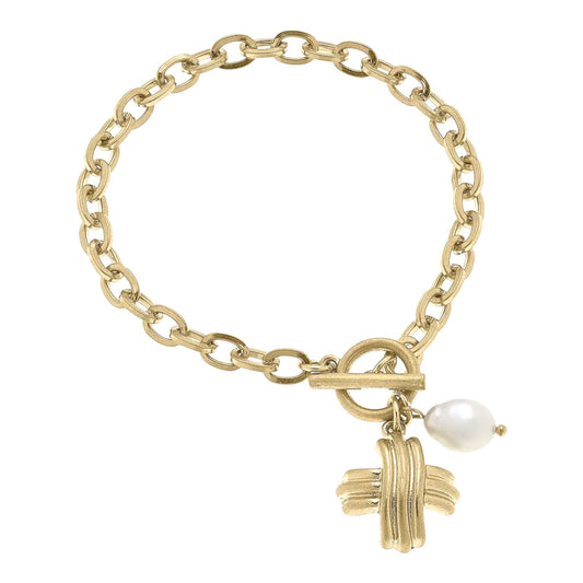 The Serena Cross Toggle Bracelet