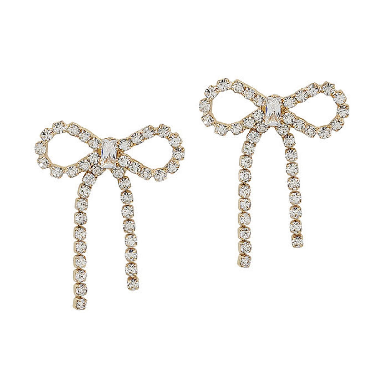 The Rhinestone Bow Earring