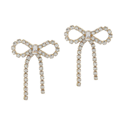 The Rhinestone Bow Earring